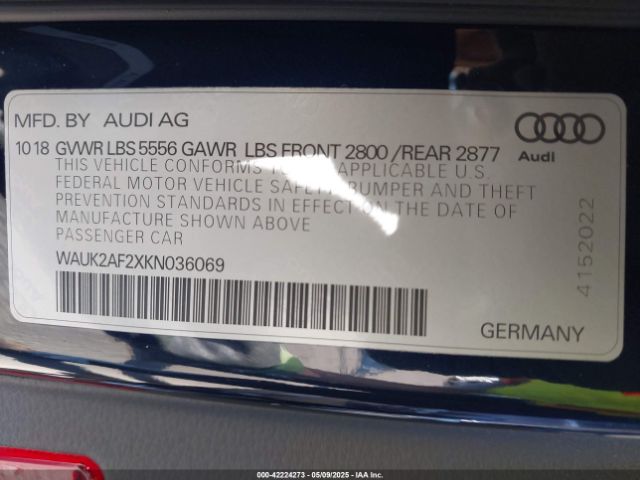 2019 AUDI A6 WAUK2AF2XKN036069 Photo 8