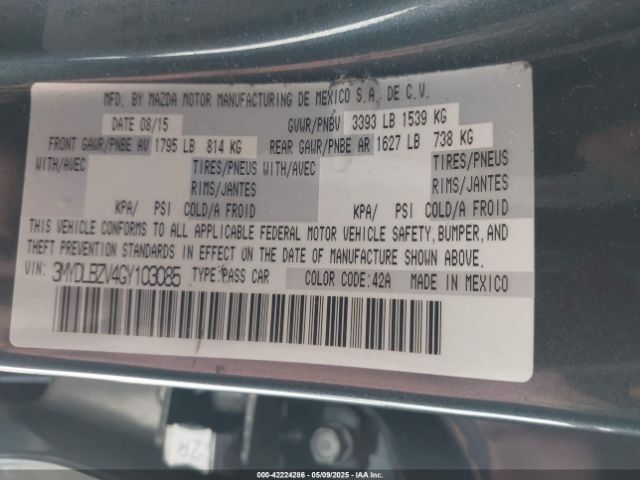 3MYDLBZV4GY103085 Scion IA