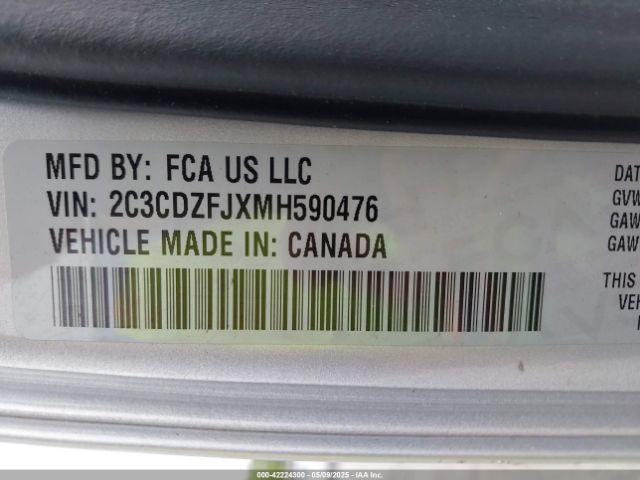 2C3CDZFJXMH590476 Dodge Challenger R/t Scat Pack