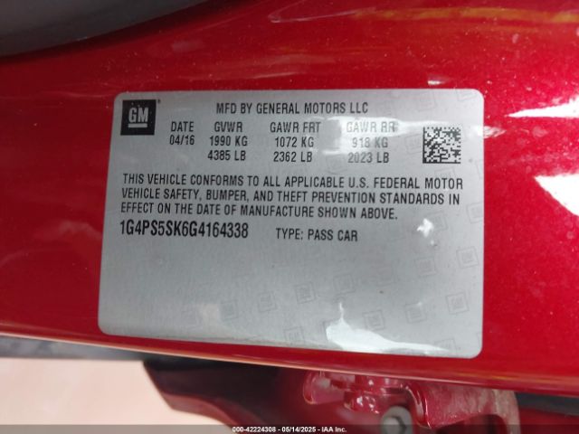 1G4PS5SK6G4164338 Buick Verano Leather Group
