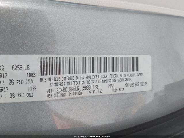 2C4RC1BG8LR115860 Chrysler Pacifica Touring L