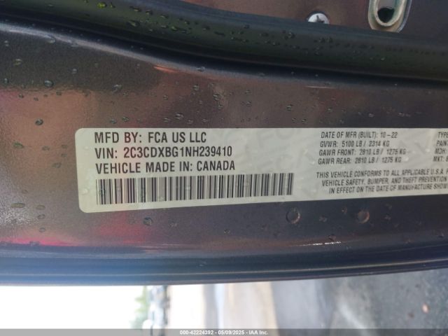 2022 DODGE CHARGER 2C3CDXBG1NH239410 Photo 8