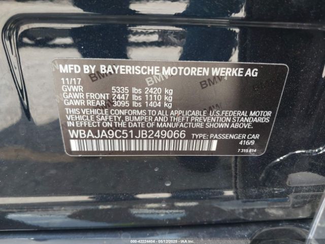 WBAJA9C51JB249066 BMW 530e Iperformance