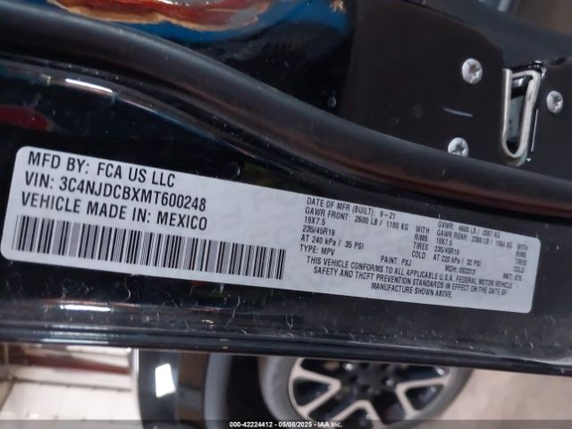 3C4NJDCBXMT600248 Jeep Compass Limited 4x4