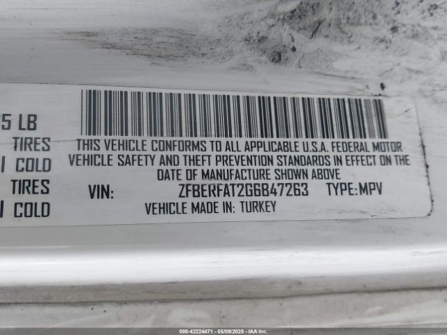 ZFBERFAT2G6B47263 RAM Promaster City Tradesman