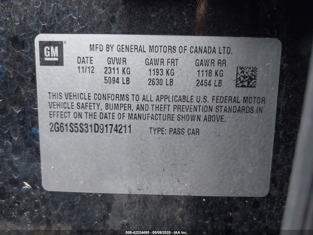 2013 CADILLAC XTS 2G61S5S31D9174211 Photo 8