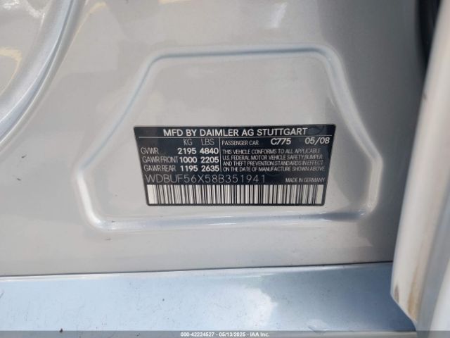2008 MERCEDES-BENZ E 350 WDBUF56X58B351941 Photo 8