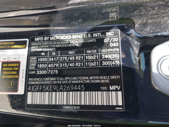 4JGFF5KE9LA269445 Mercedes-Benz m256