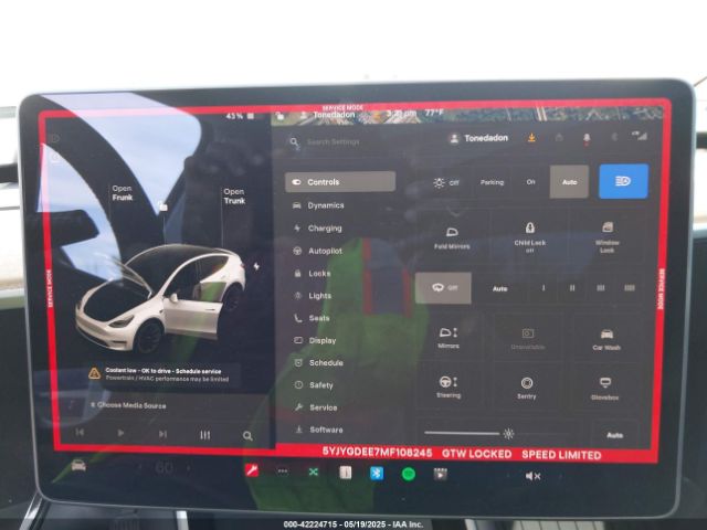 5YJYGDEE7MF108245 Tesla 2021