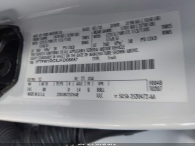 1FTFW1RGXJFD66657 Ford F-150 Raptor