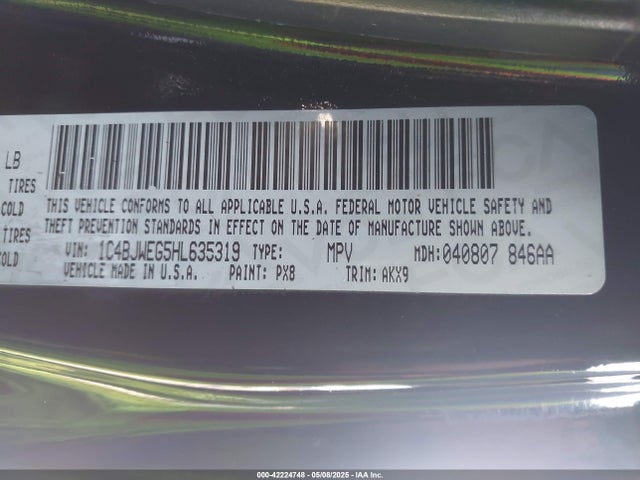 1C4BJWEG5HL635319 Jeep 2017