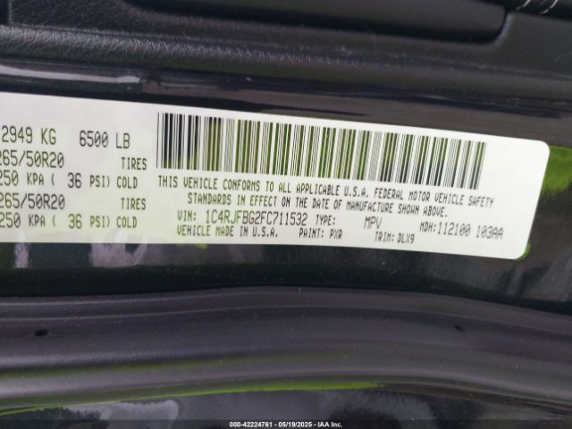 2015 JEEP GRAND CHEROKEE 1C4RJFBG2FC711532 Photo 8