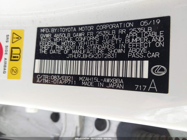 JTHU9JBH5K2012831 Lexus m20a-fxs, 3nm, 1mm