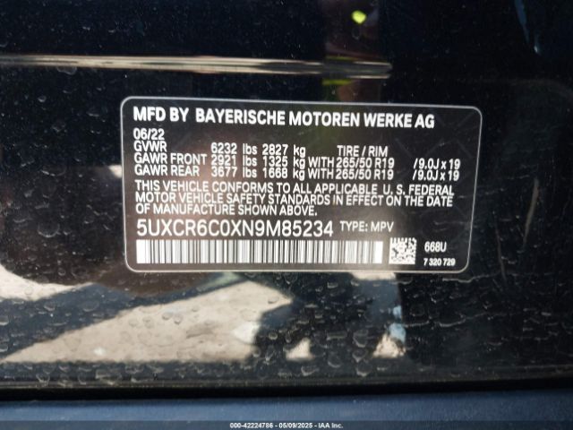 2022 BMW X5 5UXCR6C0XN9M85234 Photo 8