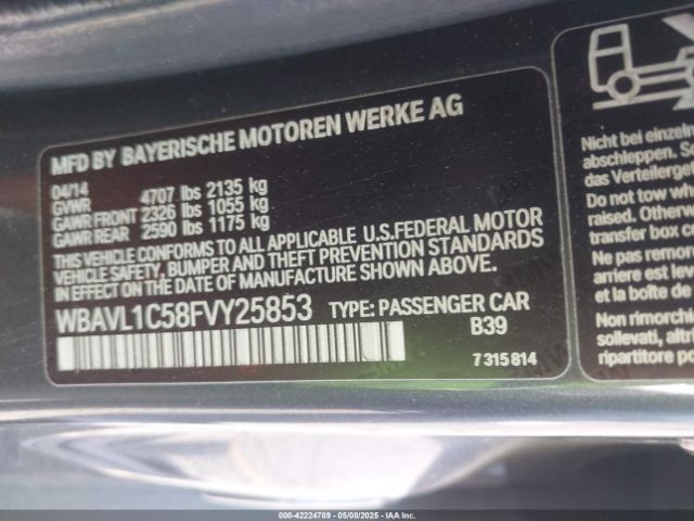 WBAVL1C58FVY25853 BMW X1 Xdrive28i