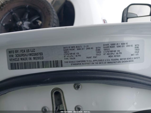 3C6UR5HJ1MG560703 RAM 2500