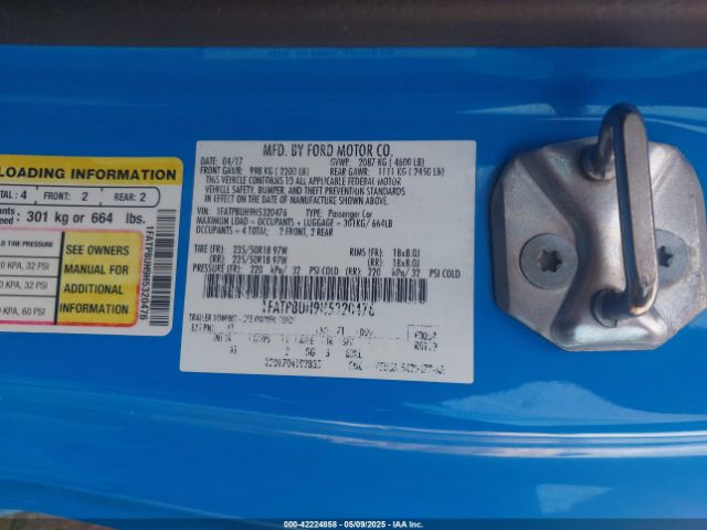 2017 FORD MUSTANG 1FATP8UH9H5320476 Photo 8