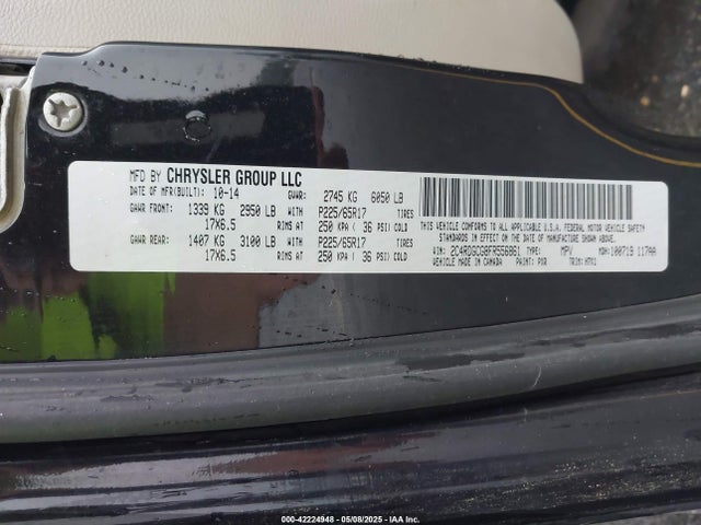 2C4RDGCG8FR556861 Dodge Grand Caravan Sxt