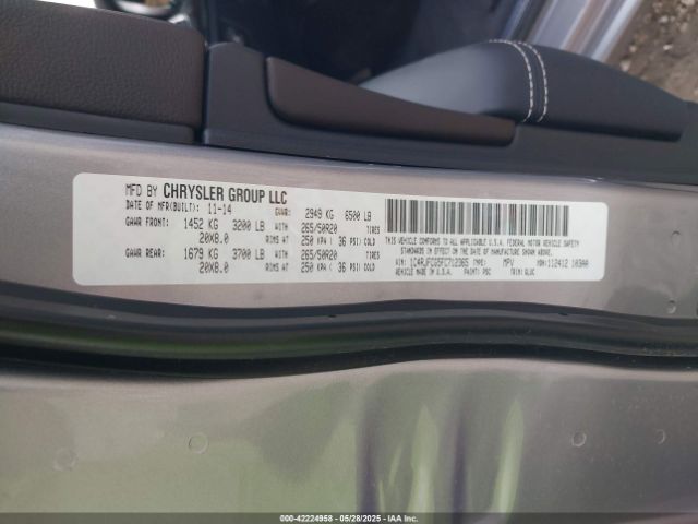1C4RJFCG5FC712365 Jeep Grand Cherokee Overland