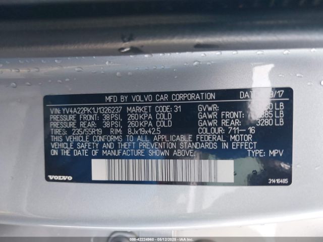 2018 VOLVO XC90 YV4A22PK1J1326237 Photo 8