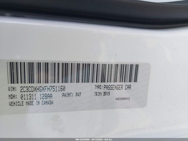 2C3CDXHGXFH751160 Dodge Charger Sxt