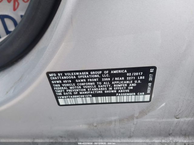 1VWGT7A35HC061276 Volkswagen 1.8 tsi