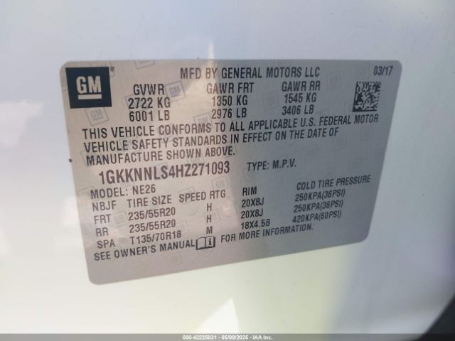 1GKKNNLS4HZ271093 GMC Acadia Slt-2