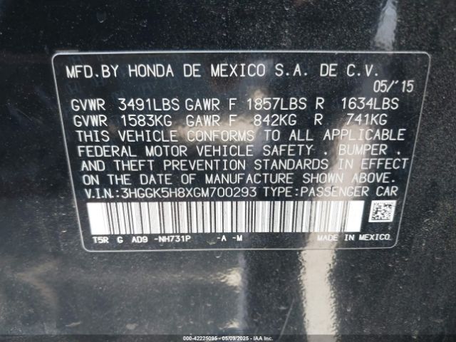3HGGK5H8XGM700293 Honda Fit Ex-l