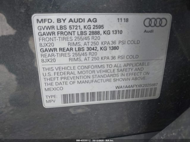 2019 AUDI SQ5 WA1A4AFYXK2025887 Photo 8