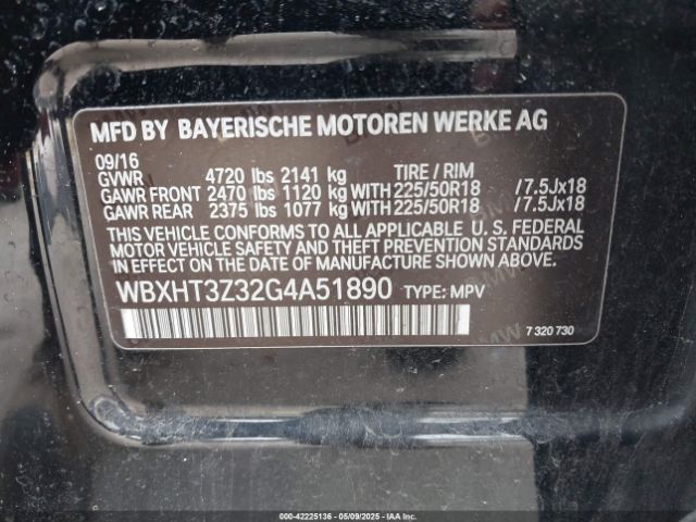 WBXHT3Z32G4A51890 BMW X1 Xdrive28i
