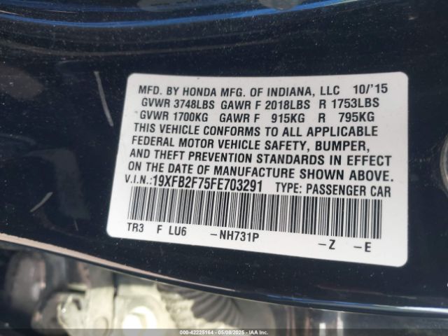 19XFB2F75FE703291 Honda CIVIC SE