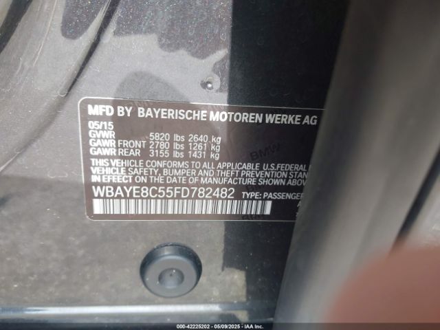 WBAYE8C55FD782482 BMW 750LI