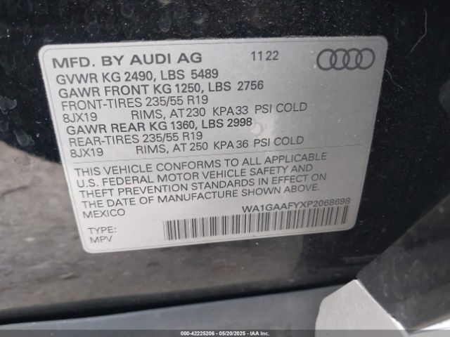 2023 AUDI Q5 WA1GAAFYXP2068698 Photo 8