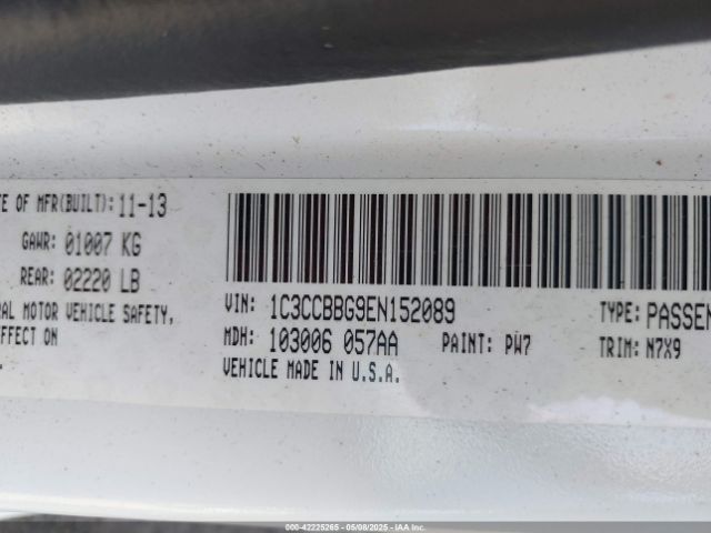 2014 CHRYSLER 200 1C3CCBBG9EN152089 Photo 8