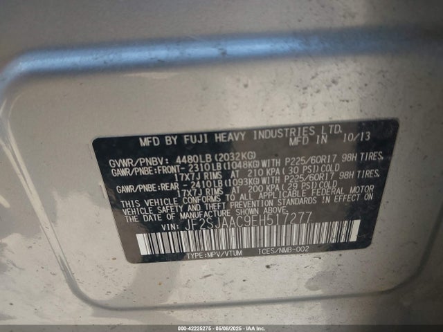 Subaru Forester 2.5i 2014 JF2SJAAC9EH517277 Image 9