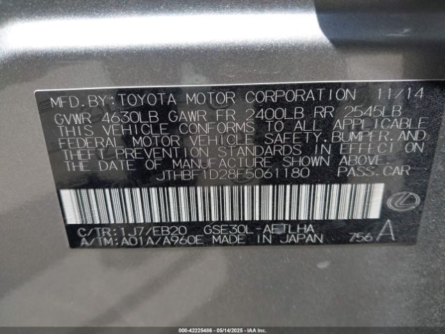 JTHBF1D28F5061180 Lexus 4gr-fse