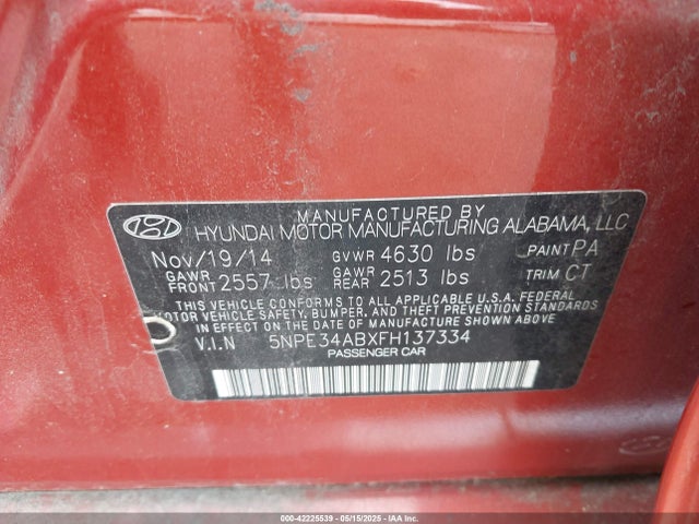 5NPE34ABXFH137334 Hyundai Sonata Limited 2.0t