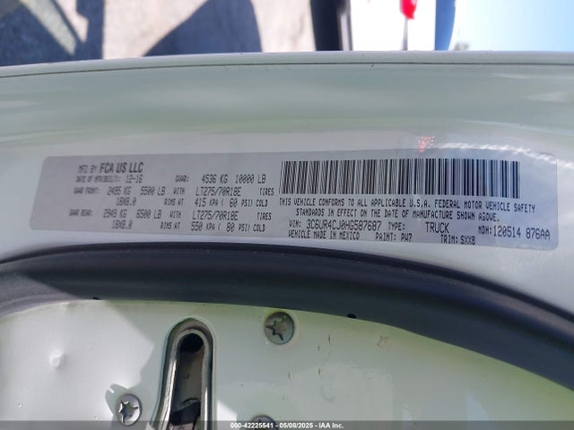 3C6UR4CJ0HG587687 RAM 2500