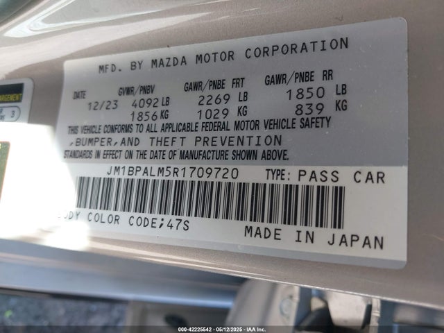 JM1BPALM5R1709720 Mazda Mazda3 2.5 S Preferred