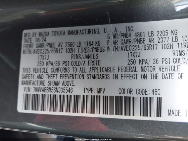 7MMVABBM5SN305546 Mazda Cx-50 2.5 S Preferred Package