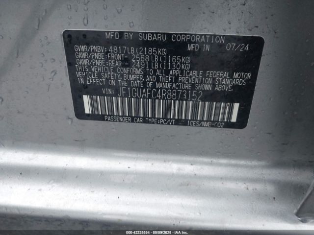 JF1GUAFC4R8873152 Subaru Impreza Sport 5-door
