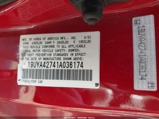 2001 ACURA CL 19UYA42741A036174 Photo 8