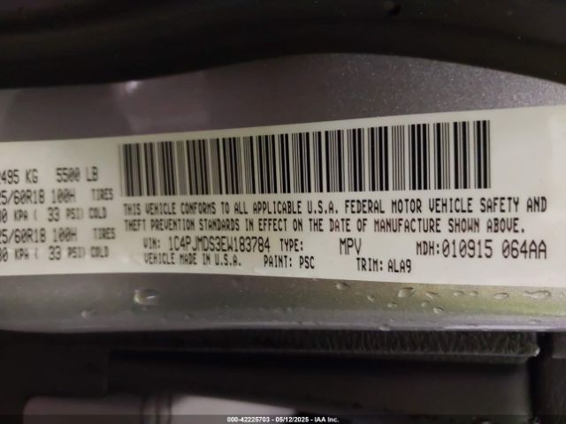 1C4PJMDS3EW183784 Jeep Cherokee Limited
