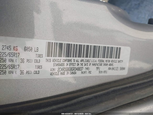 2C4RDGBG8GR348837 Dodge Grand Caravan Se