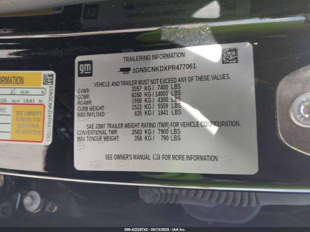 2023 CHEVROLET TAHOE 1GNSCNKDXPR477061 Photo 8