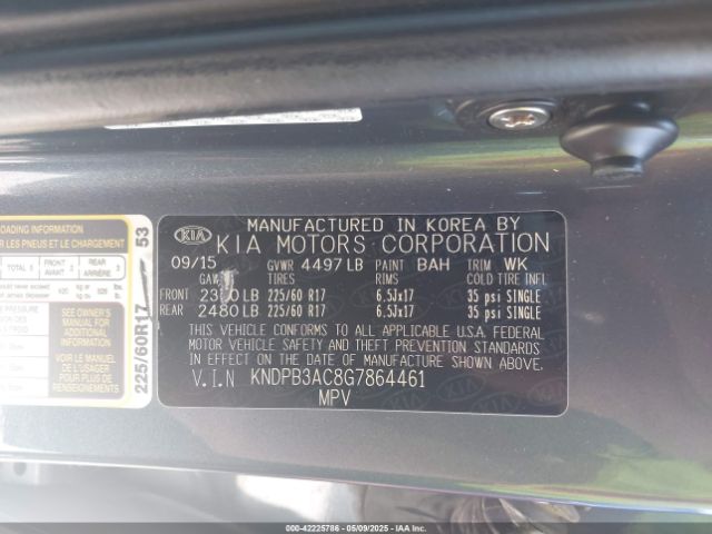 KNDPB3AC8G7864461 KIA Sportage Lx