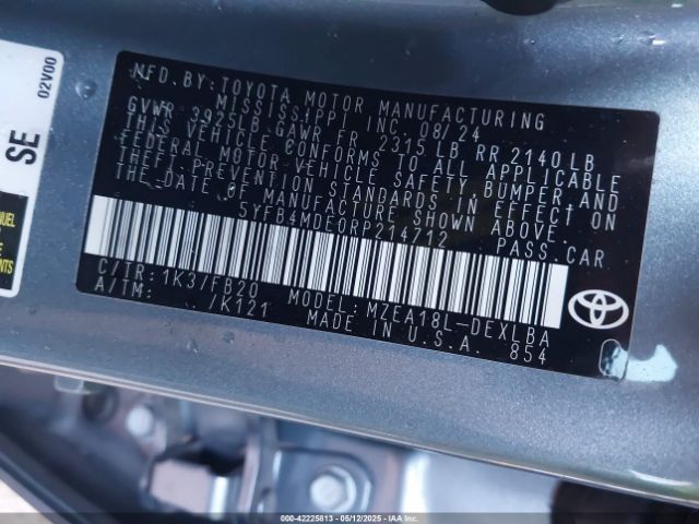 5YFB4MDE0RP214712 Toyota COROLLA LE