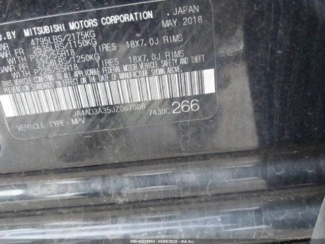 2018 MITSUBISHI OUTLANDER JA4AD3A35JZ067008 Photo 8
