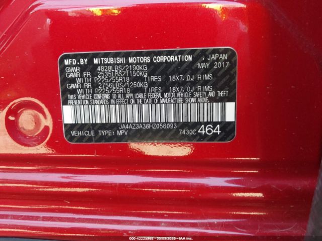 2017 MITSUBISHI OUTLANDER JA4AZ3A36HZ056093 Photo 8