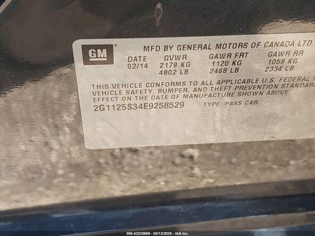2G1125S34E9258529 Chevrolet Impala 2lt